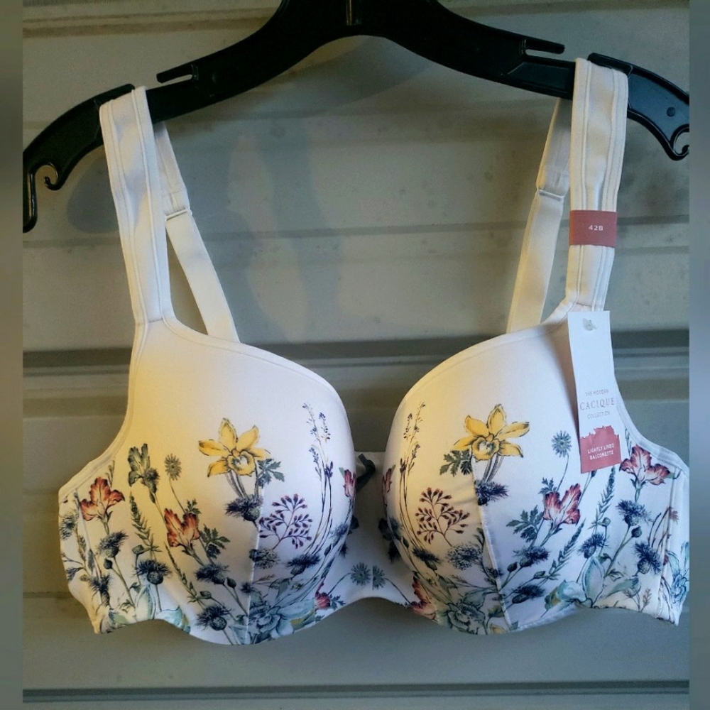 42B Size New Lightly Lined Balconette bra lane bryant cacique floral flowers 💐